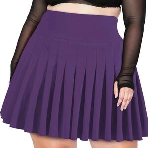 Moon Wood Purple Pleated Skirt